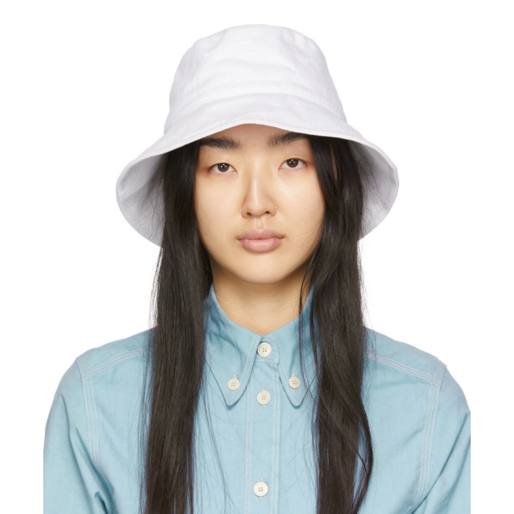 Isabel Marant Denim white bucket hat